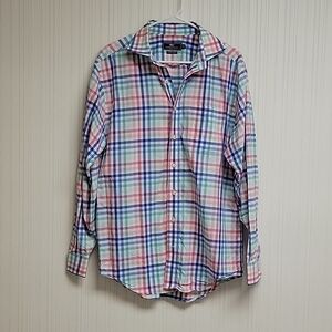 Vineyard vines long sleeve plaid Cooper button down shirt men's medium prep